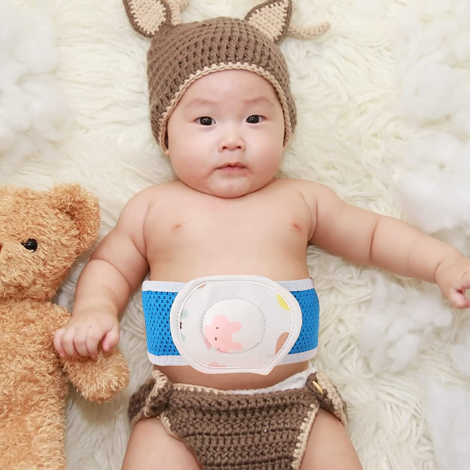 Newborn Baby Belly Umbilical Band: Soft Cotton Infant Umbilical Cord Belly Band Baby Hernia Packs Ne