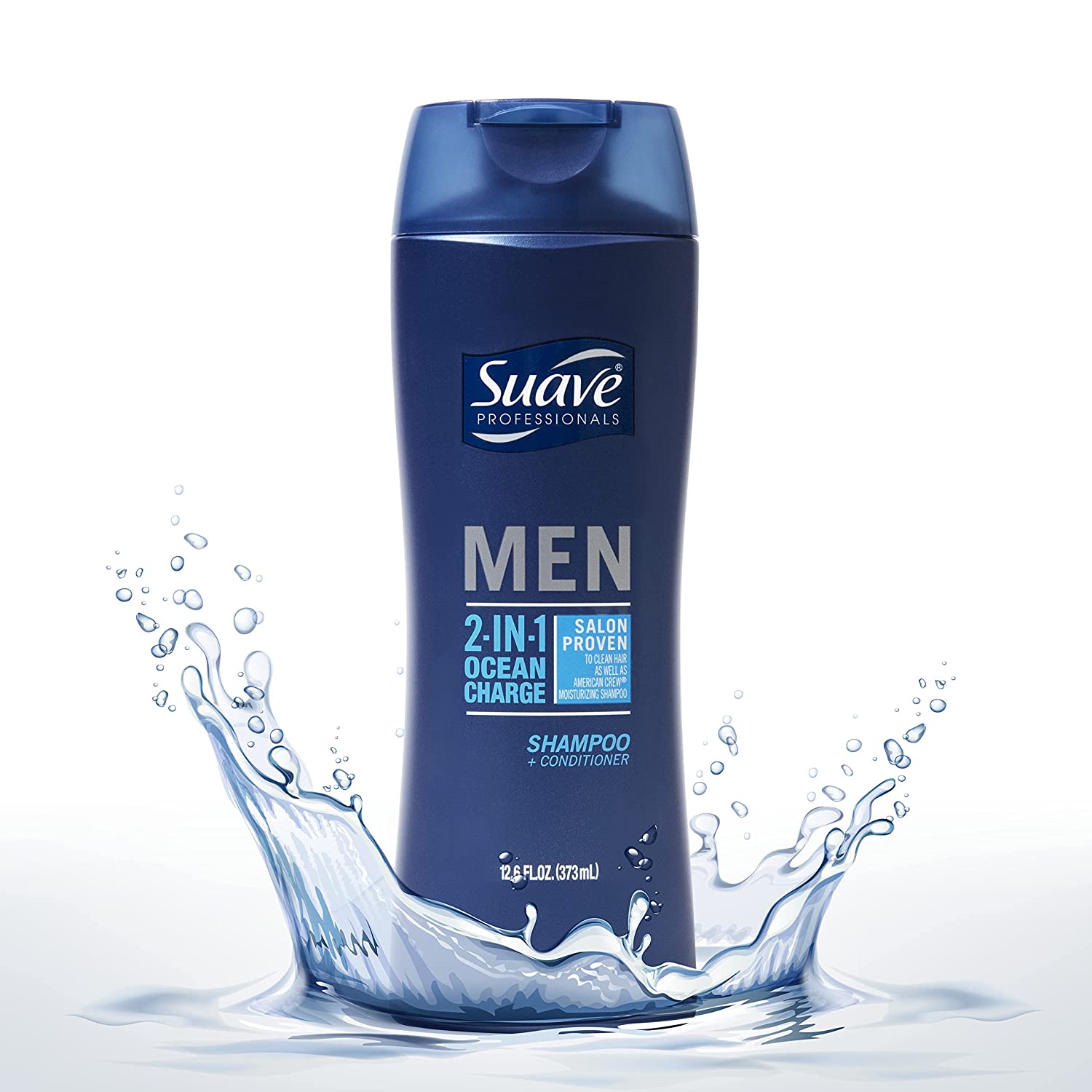 Suave Men 2 in 1 Shampoo and Conditioner Ocean Charge 12.6 oz, Pack of 6