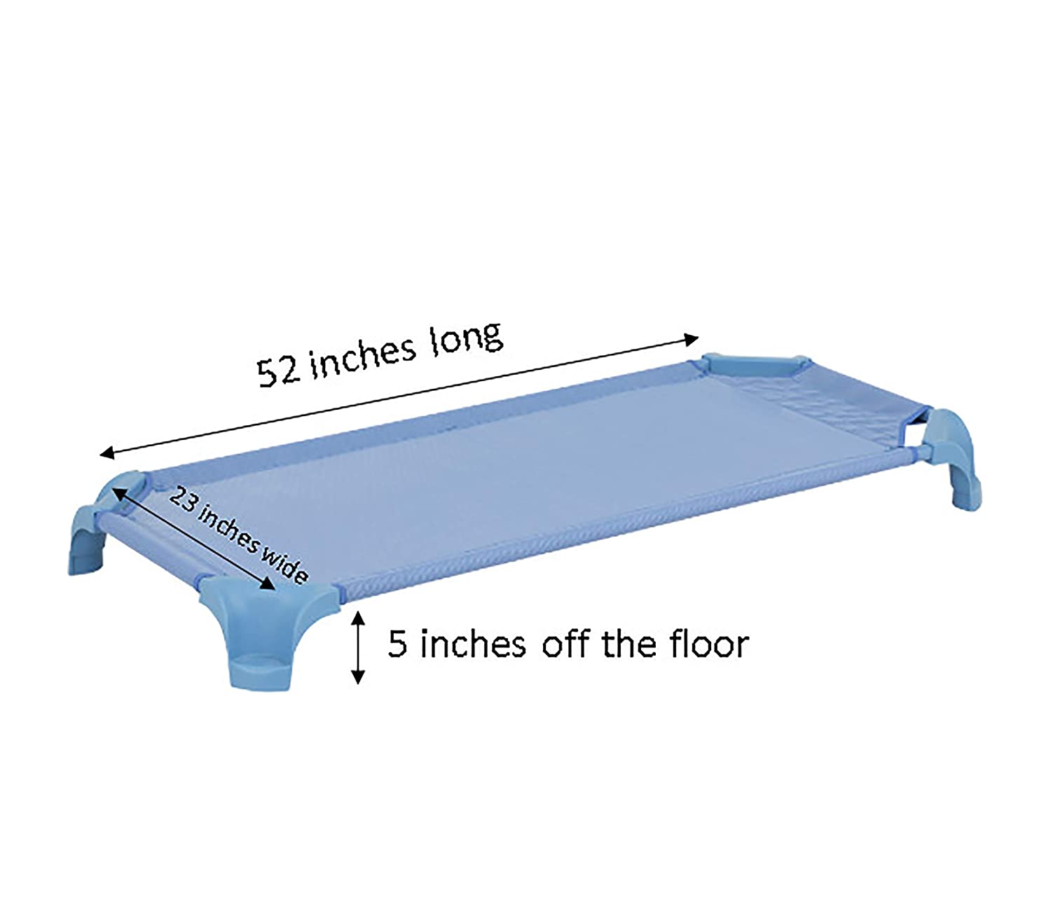 Sprogs Deluxe HeavyDuty Childrens Standard 52"L Stackable Daycare Cot with Easy Lift Corners