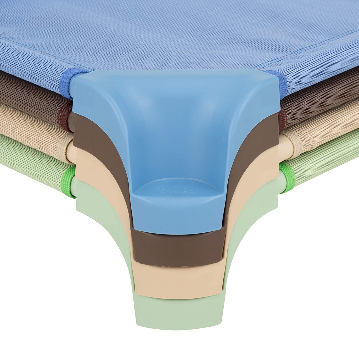 Sprogs Deluxe HeavyDuty Childrens Standard 52"L Stackable Daycare Cot with Easy Lift Corners