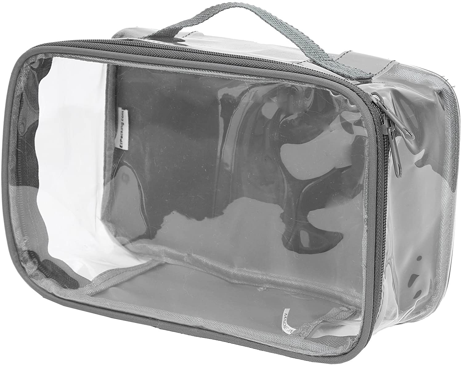 Small Clear Travel Packing Cube / See Through PVC Plastic Pouch for Carry On Suitcase, Backpack or D