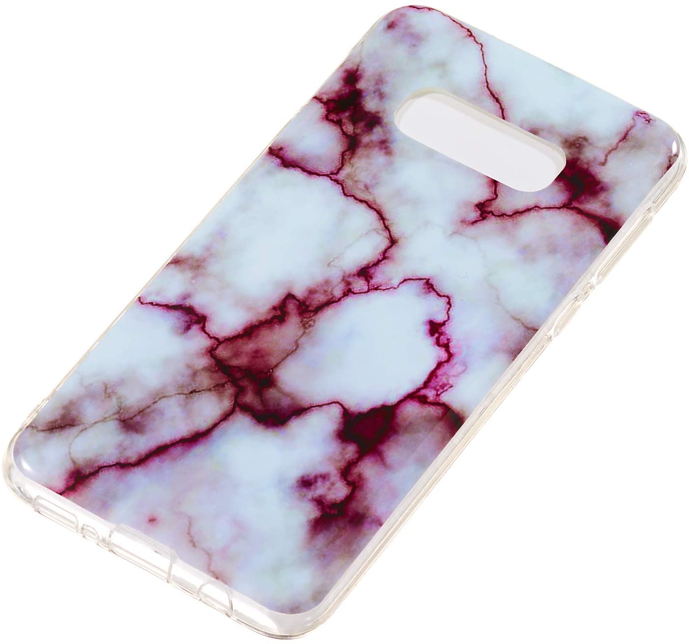Amocase Marble Case with 2 in 1 Stylus for Samsung Galaxy S10E,Glossy Soft Rubber Silicone TPU Shock