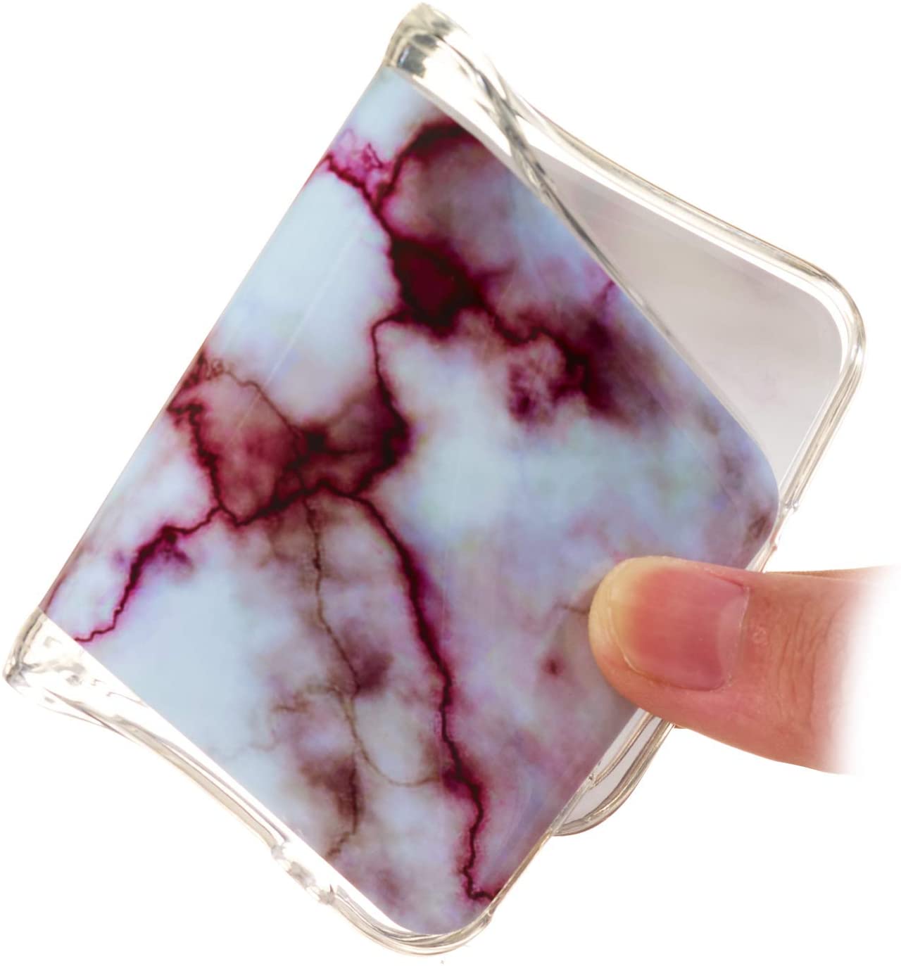 Amocase Marble Case with 2 in 1 Stylus for Samsung Galaxy S10E,Glossy Soft Rubber Silicone TPU Shock