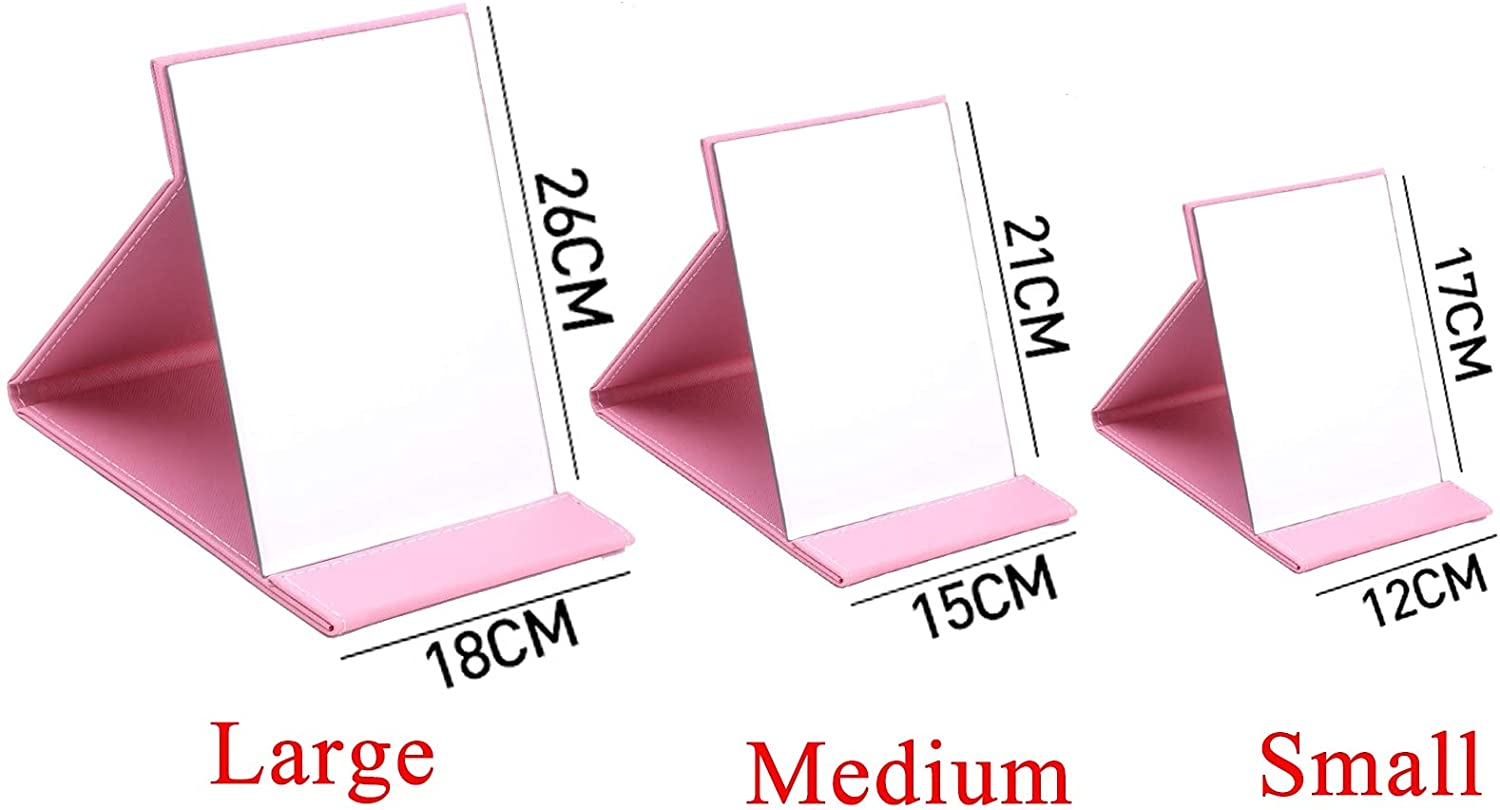 L-KCBTY Vanity Mirror Makeup Mirror Travel Mirror Portable Mirror,Desktop Mirror with Stand,Perfect