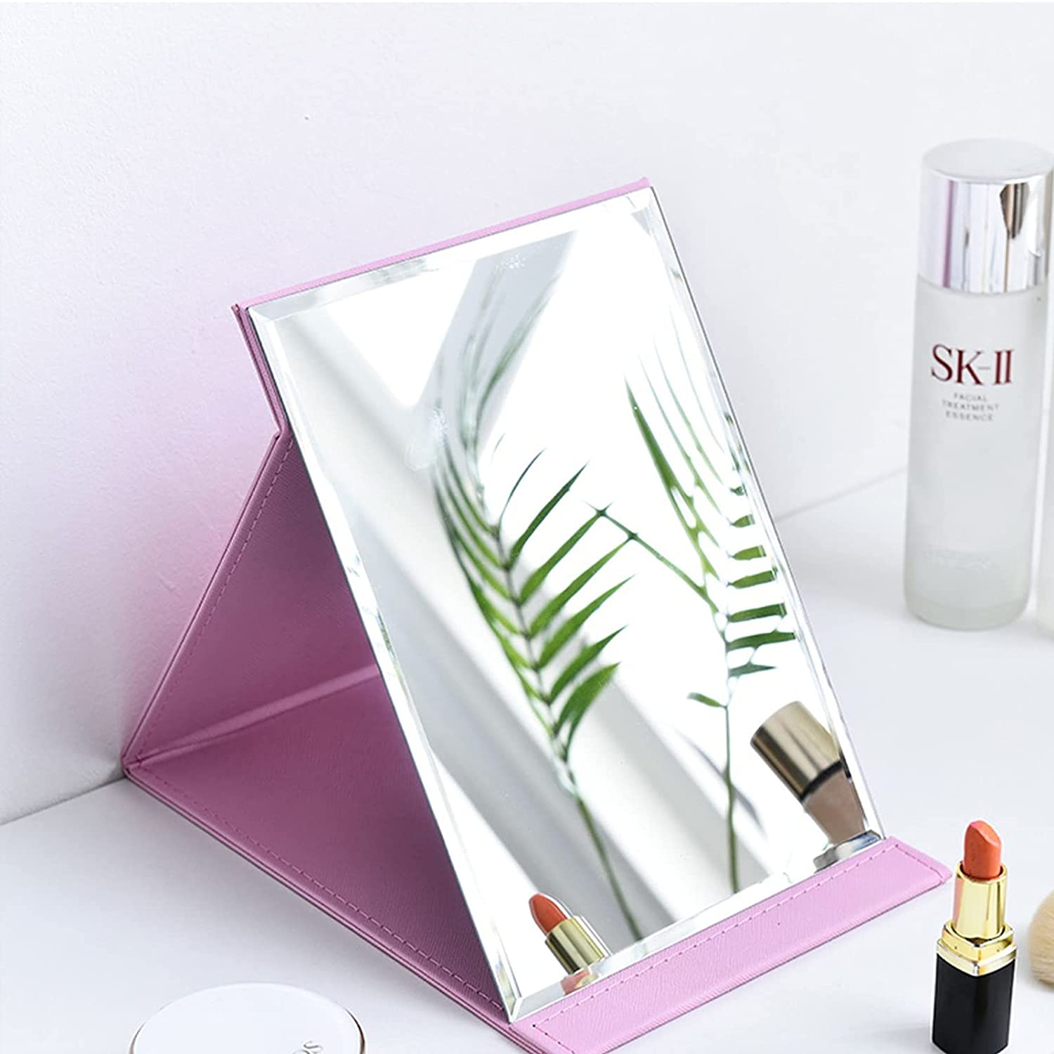 L-KCBTY Vanity Mirror Makeup Mirror Travel Mirror Portable Mirror,Desktop Mirror with Stand,Perfect