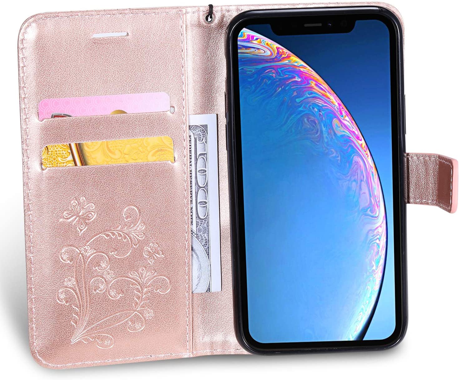 Amocase Wallet Leather Case with 2 in 1 Stylus for iPhone 11 Pro 5.8