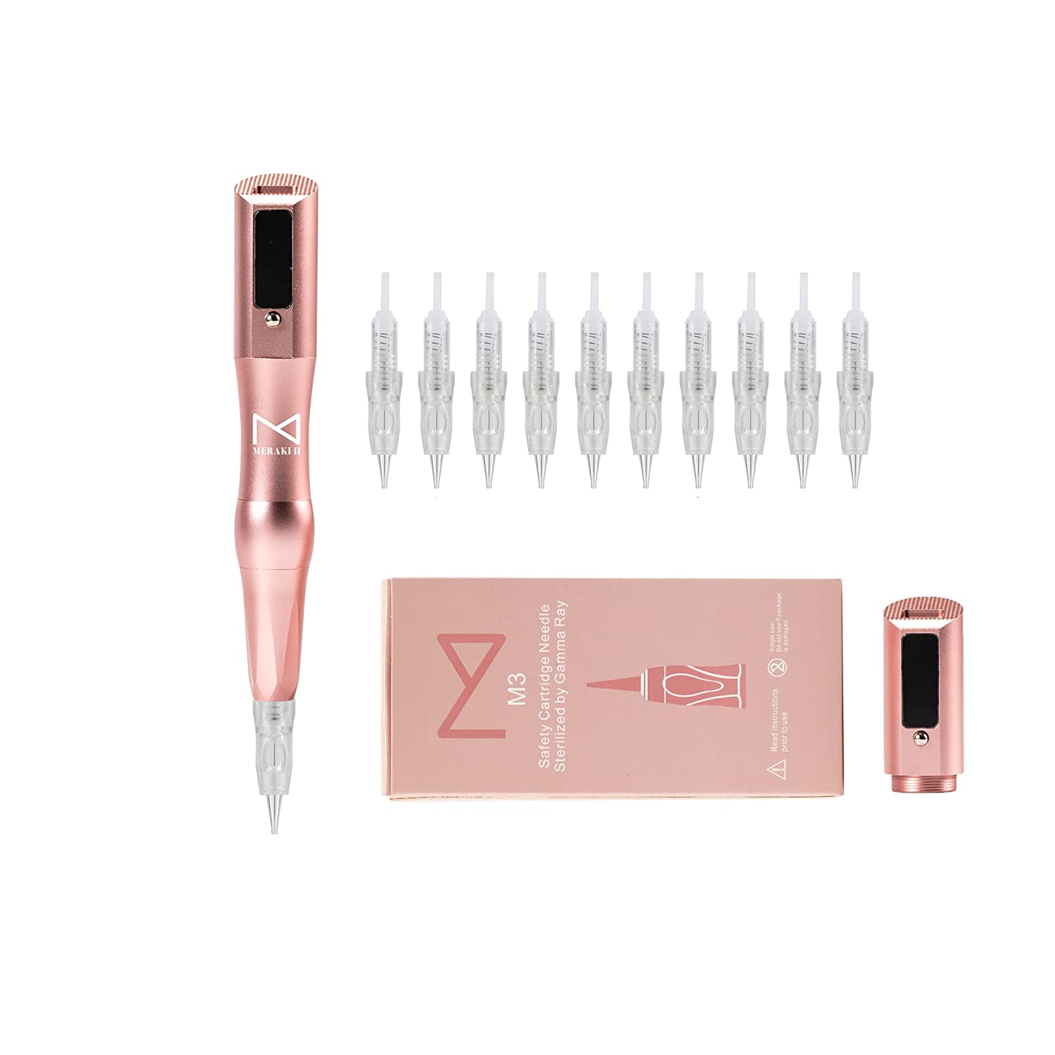 MERAKI II Version 2.0 Wireless PMU/Tattoo Machine - 5 Speed - Low Noise - Two Batteries - 10 1RL Nee