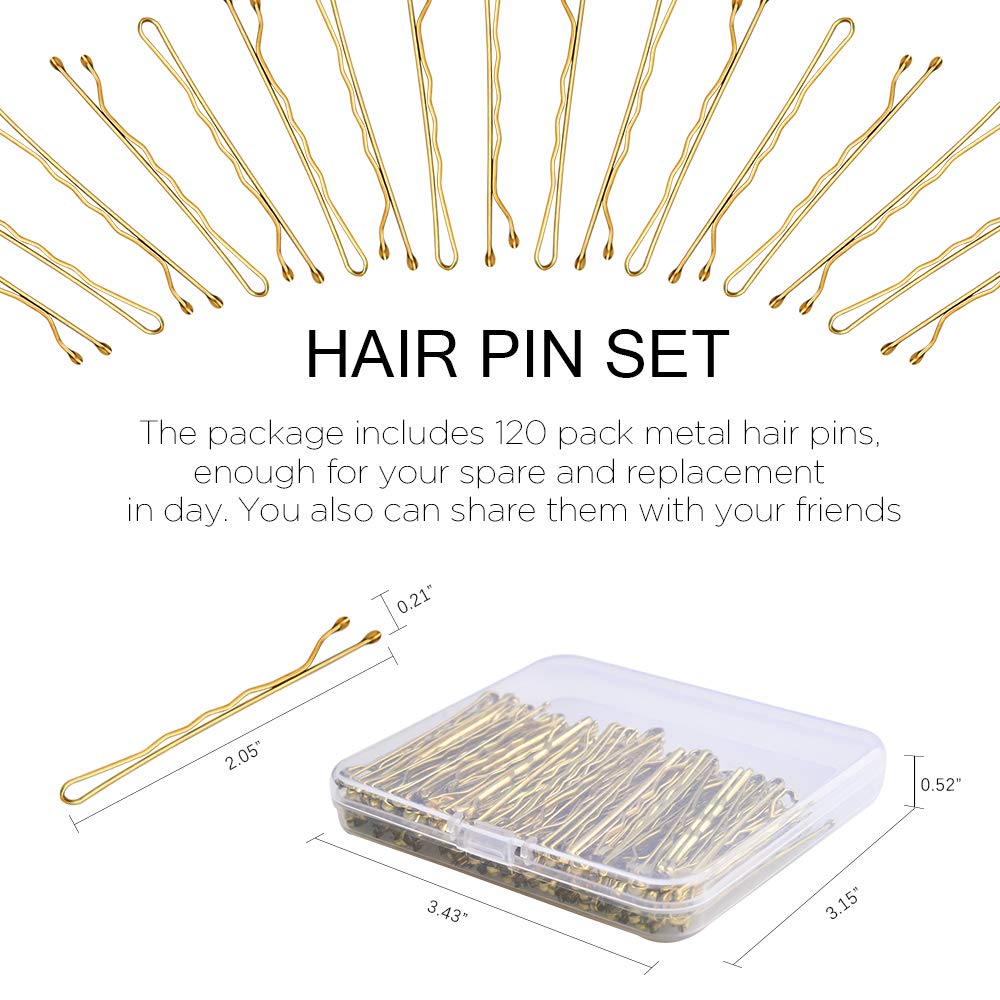 Bobby Pins,MORGLES Black Bobby Pins for Hair Bob Pins Bulk with Box 120-Count (Black,2 inch)