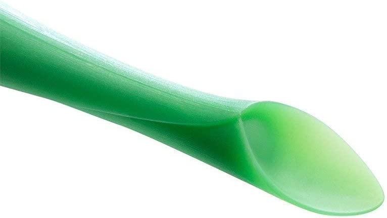 Olababy 100% Silicone Training Cup with Straw Lid (Mint) and Training Spoon Set Bundle