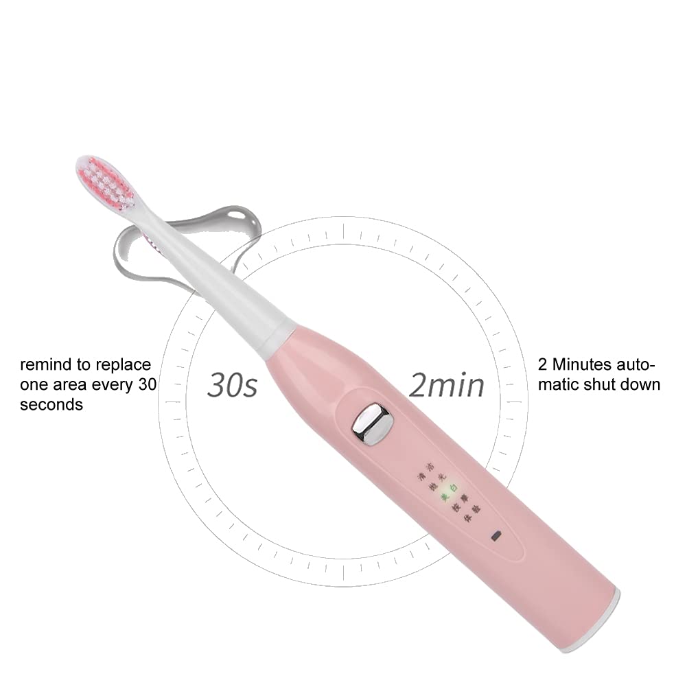 Electric Sonic Toothbrush, USB Rechargeable Power Toothbrush, Soft Hair Waterproof Adult Automatic T