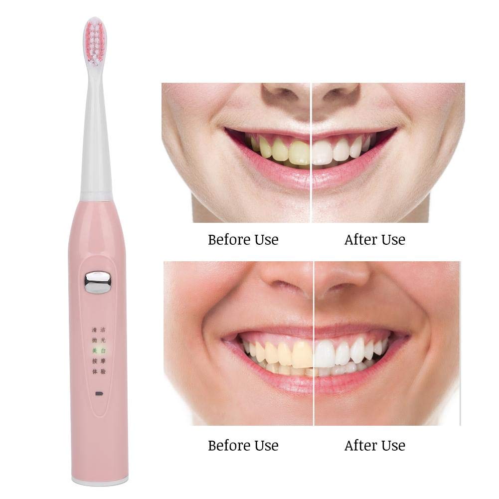 Electric Sonic Toothbrush, USB Rechargeable Power Toothbrush, Soft Hair Waterproof Adult Automatic T