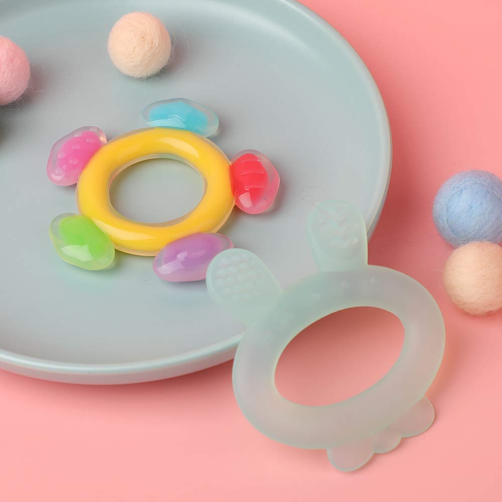 haakaa Silicone Baby Teethers Set - Baby Teething Toys Soft & Flexible for Teething Baby 3 Months+ S