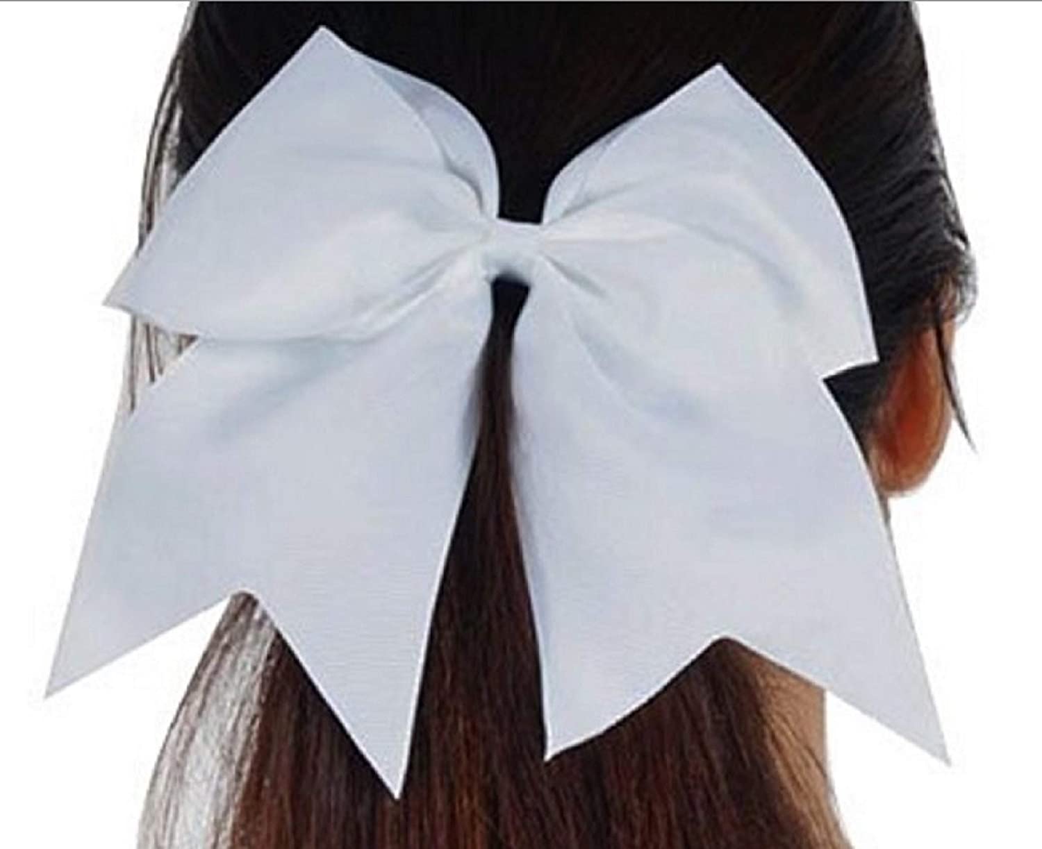Kenz Laurenz Cheer Bows Orange Cheerleading Softball - Gifts for Girls and Women Team Bow with Ponyt