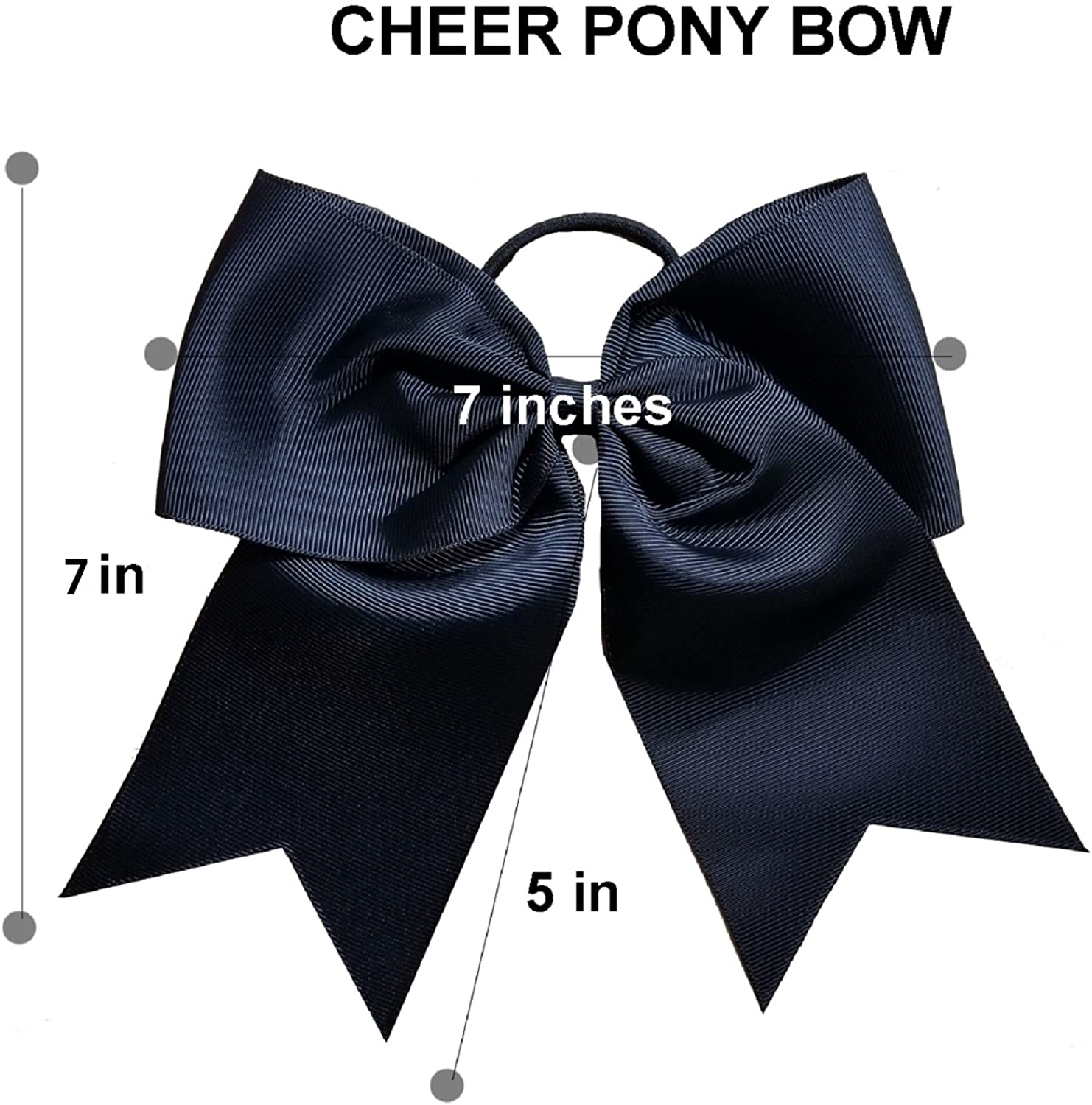 Kenz Laurenz Cheer Bows Orange Cheerleading Softball - Gifts for Girls and Women Team Bow with Ponyt