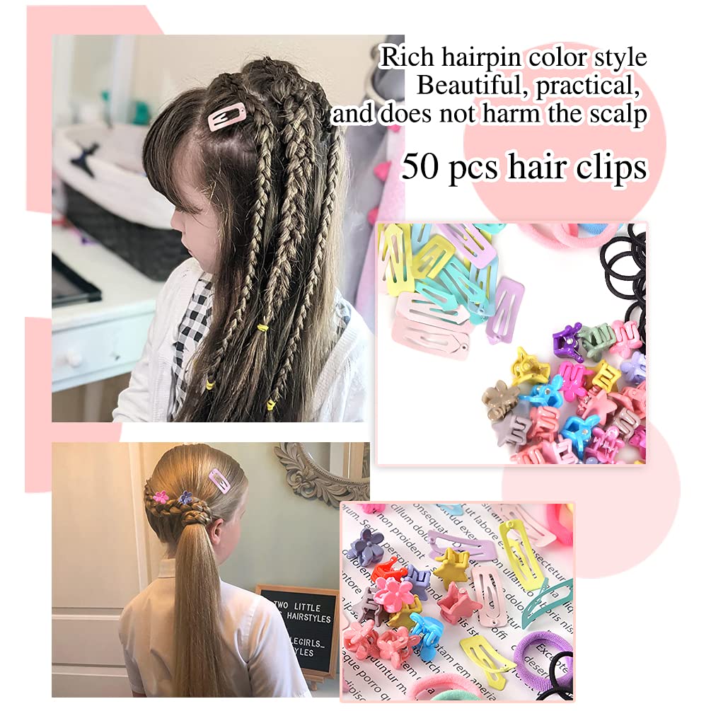 200 Pieces Baby Girls Hair Accessory Set with Gift Packing Box, Gifts for Grandkids Cute Baby Hairpi