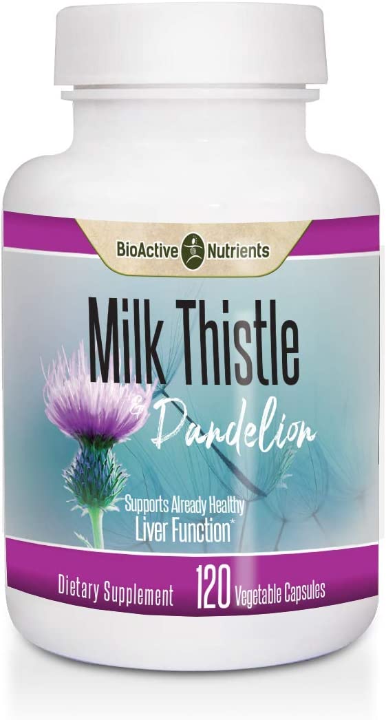 BioActive Nutrients Liver Support Supplement - Milk Thistle Extract & Dandelion Root - Liver Health