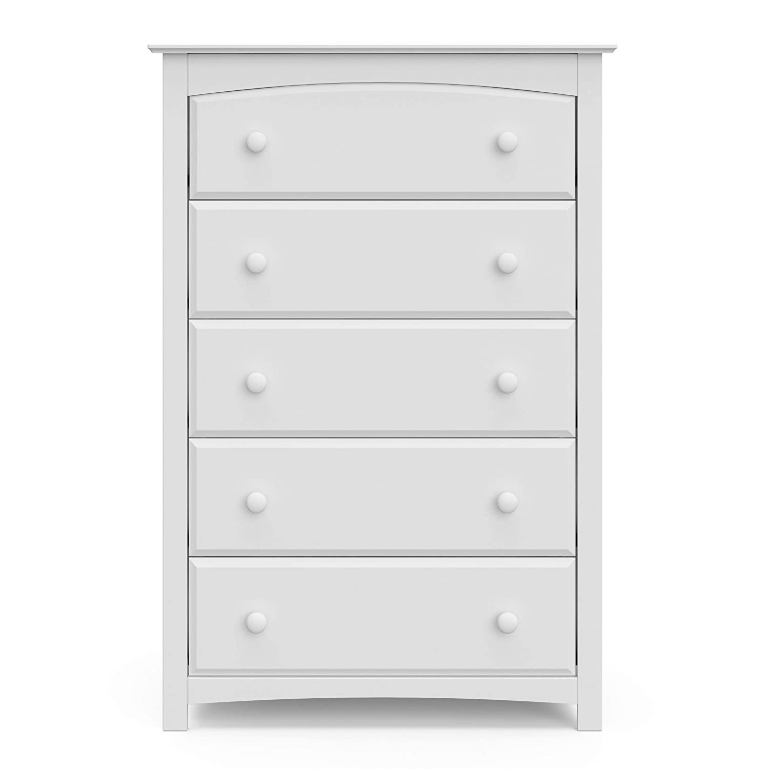 Storkcraft Kenton 5 Drawer Universal Dresser Wood and Composite Construction, Ideal for
