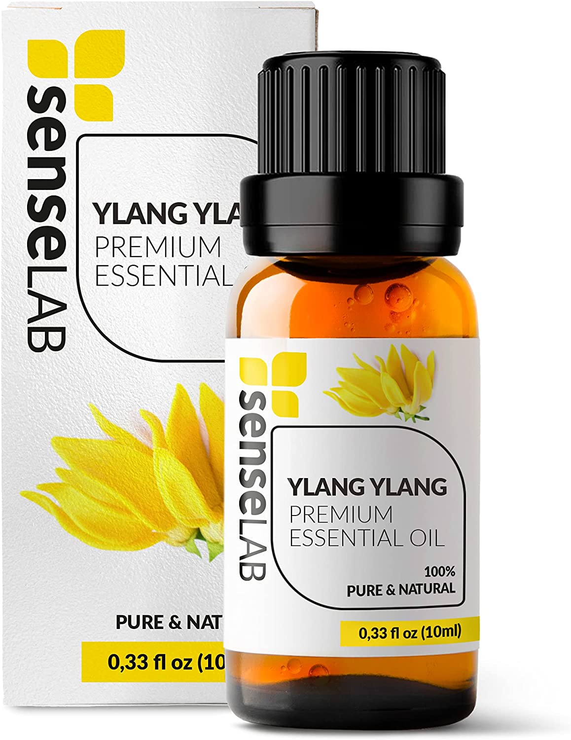SenseLAB Ylang Ylang Essential Oil - 100 % Pure Extract Ylang Ylang Oil Therapeutic Grade - Skin and