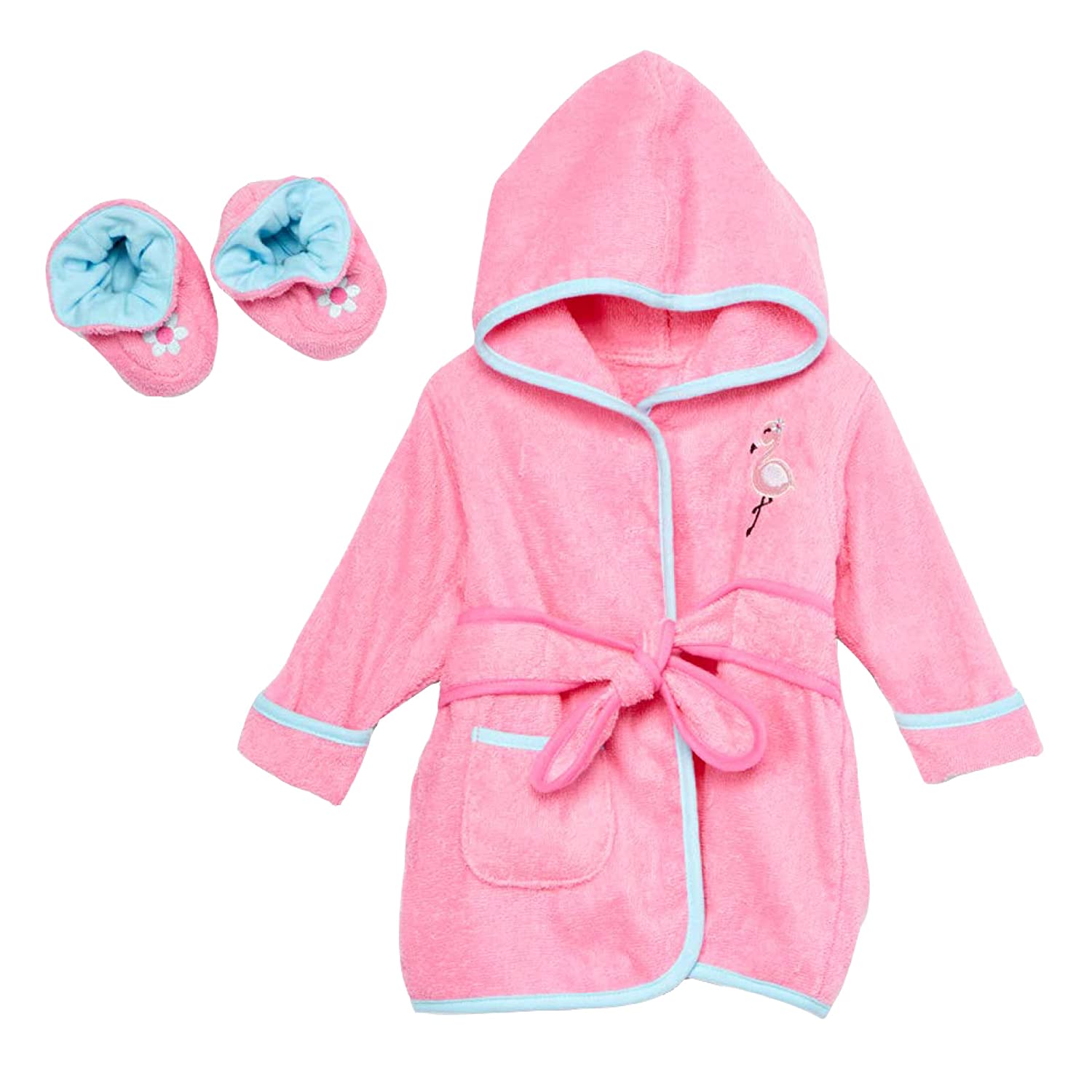 Spasilk 100% Cotton Hooded Terry Bathrobe with Booties \xe2\x80\x94 Baby Girl Gifts \xe2\x80\x94 Bab