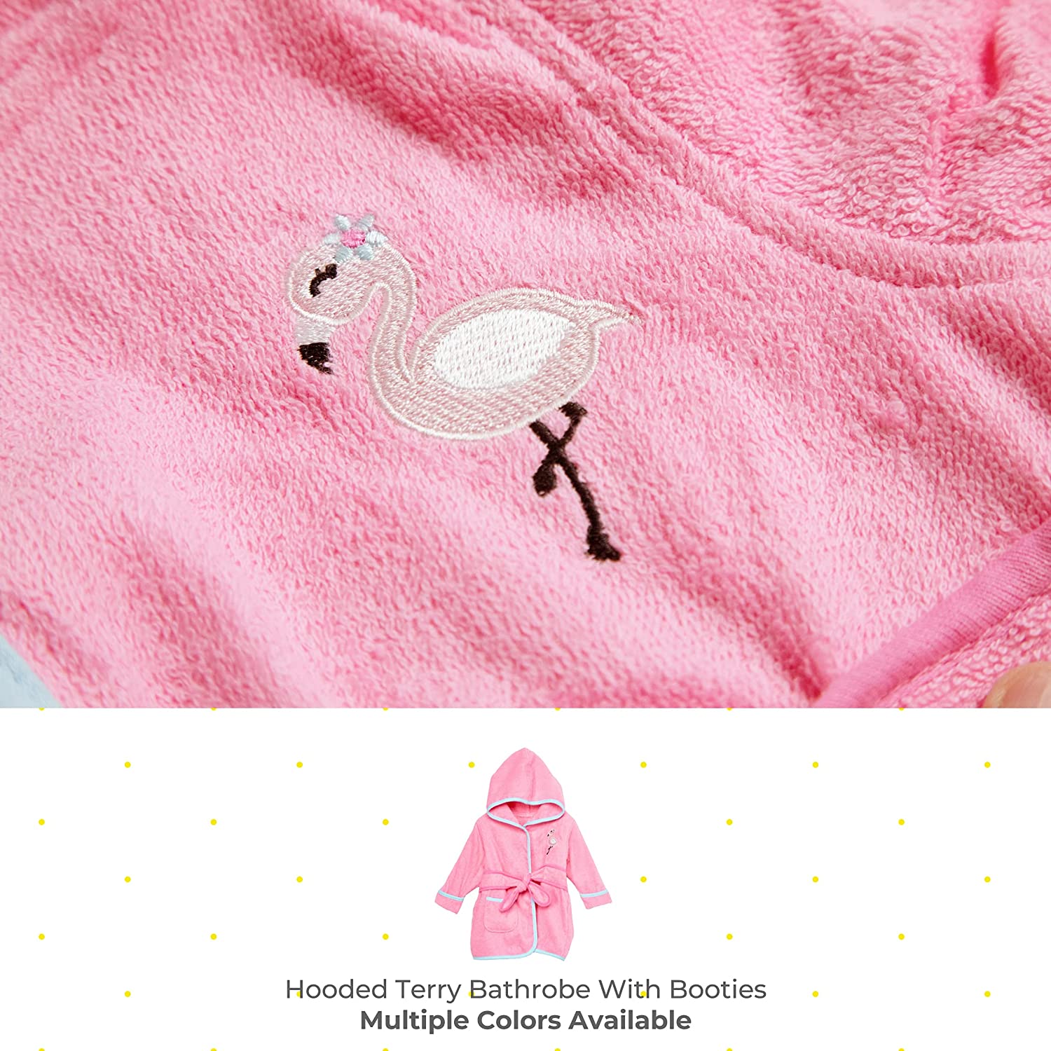 Spasilk 100% Cotton Hooded Terry Bathrobe with Booties \xe2\x80\x94 Baby Girl Gifts \xe2\x80\x94 Bab