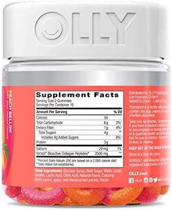 OLLY Collagen Gummy Rings, 2.5g of Clinically Tested Collagen, Boost Skin Elasticity & Reduce Wrinkl