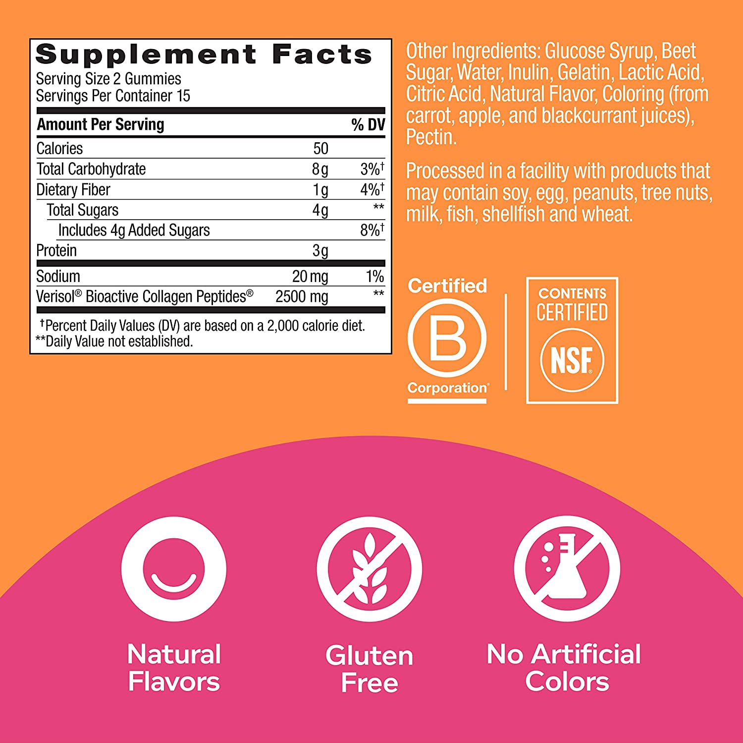 OLLY Collagen Gummy Rings, 2.5g of Clinically Tested Collagen, Boost Skin Elasticity & Reduce Wrinkl