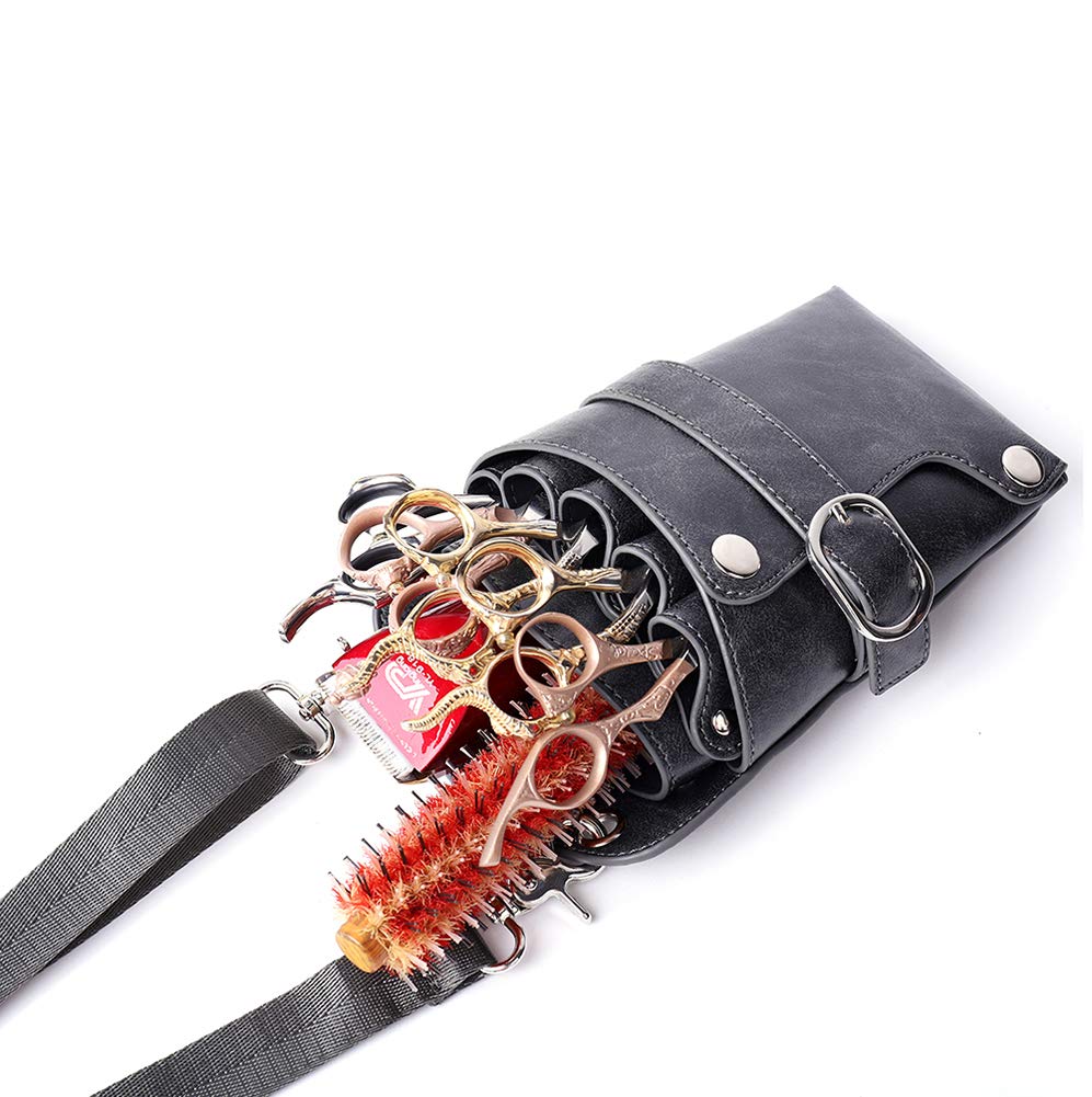 Scissors Pouch PU Leather Salon Barber Hairdressing Scissors Holster Hair Stylist Tools Bag Comb She