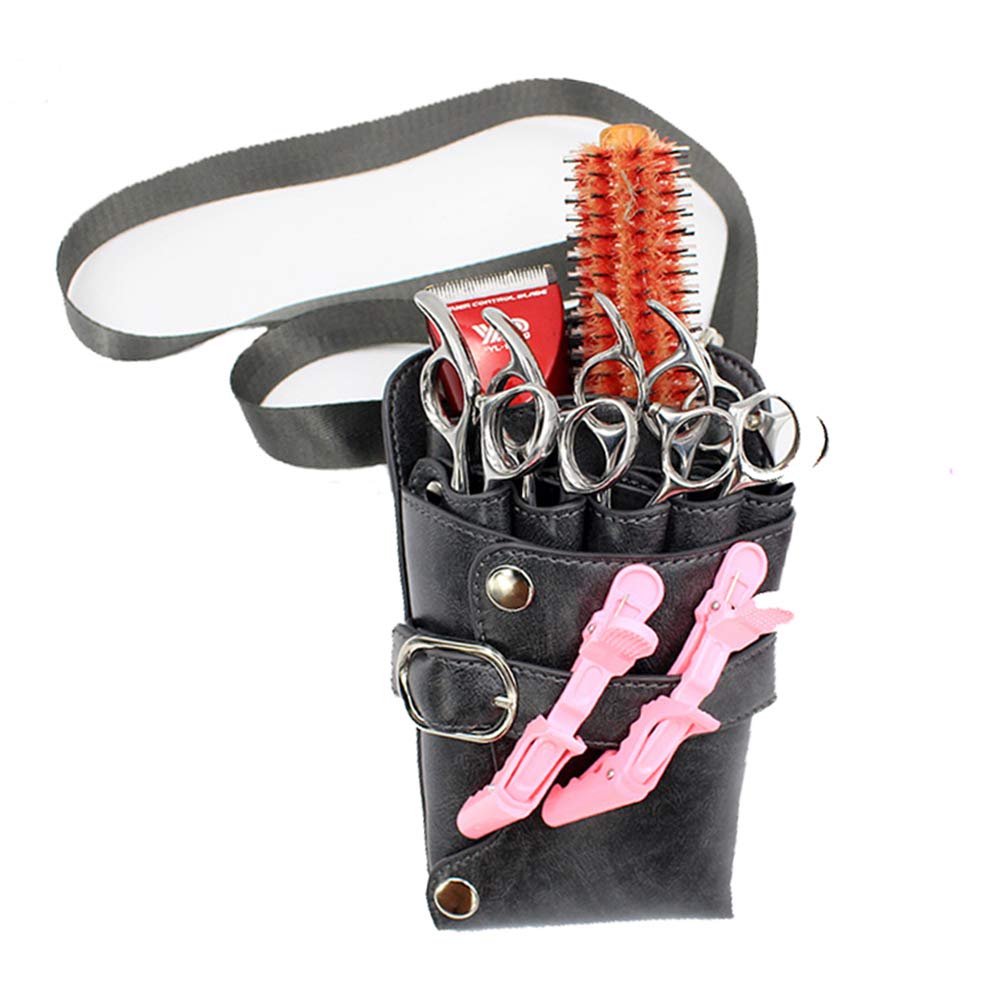 Scissors Pouch PU Leather Salon Barber Hairdressing Scissors Holster Hair Stylist Tools Bag Comb She