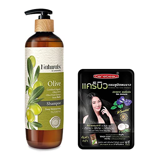 Set A63 Natural by Watsons Olive Shampoo 490ml Hair Pro by Watsons Heat Active DHL EXPRESS By Thaigi