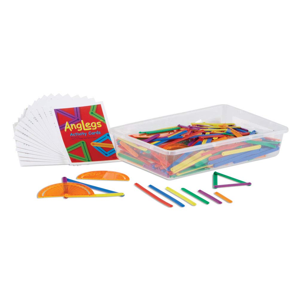 hand2mind AngLegs Classroom Kit with Protractors, Explore Angles, Shapes, and Geometry, Triangle Geo