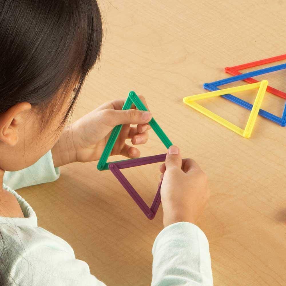 hand2mind AngLegs Classroom Kit with Protractors, Explore Angles, Shapes, and Geometry, Triangle Geo