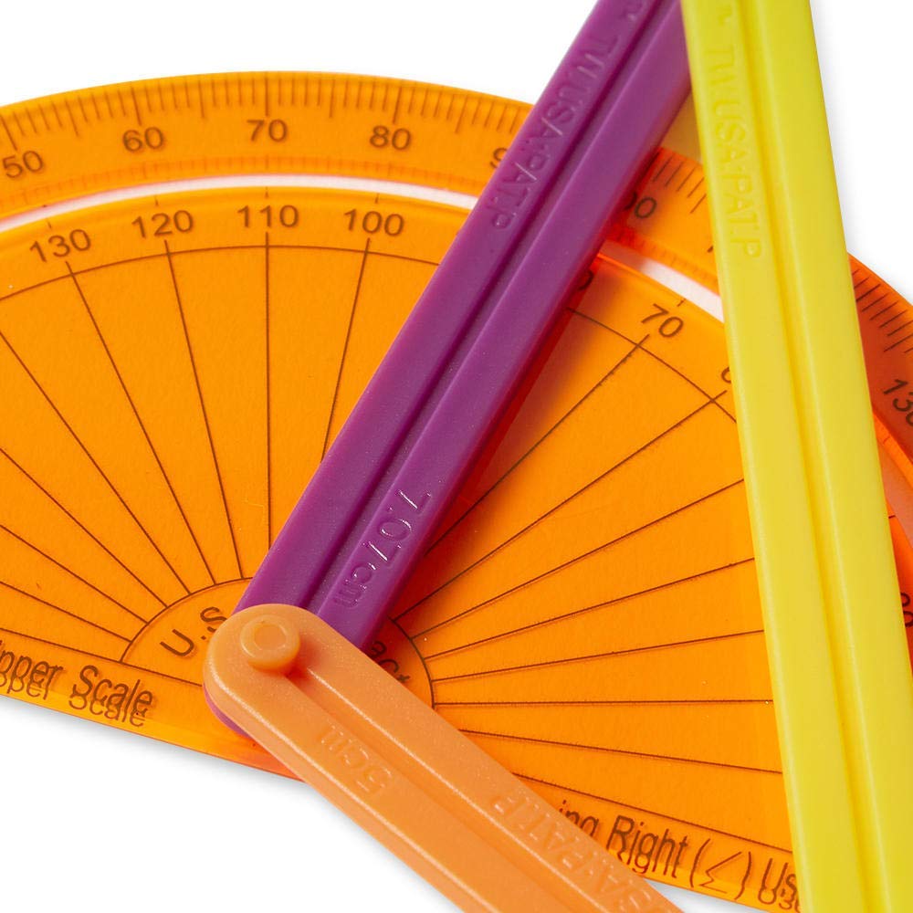hand2mind AngLegs Classroom Kit with Protractors, Explore Angles, Shapes, and Geometry, Triangle Geo