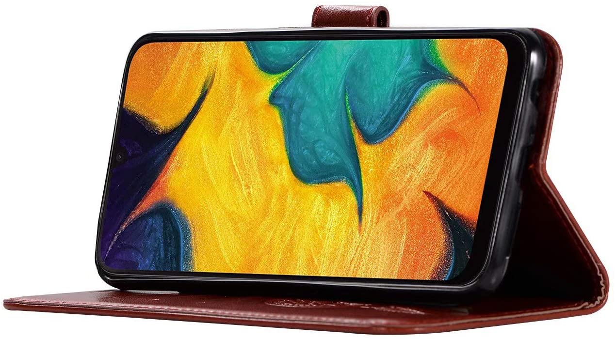 for Samsung Galaxy Note 10 Case, Shockproof PU Leather Flip Case Notebook Wallet Cover Embossed Cute