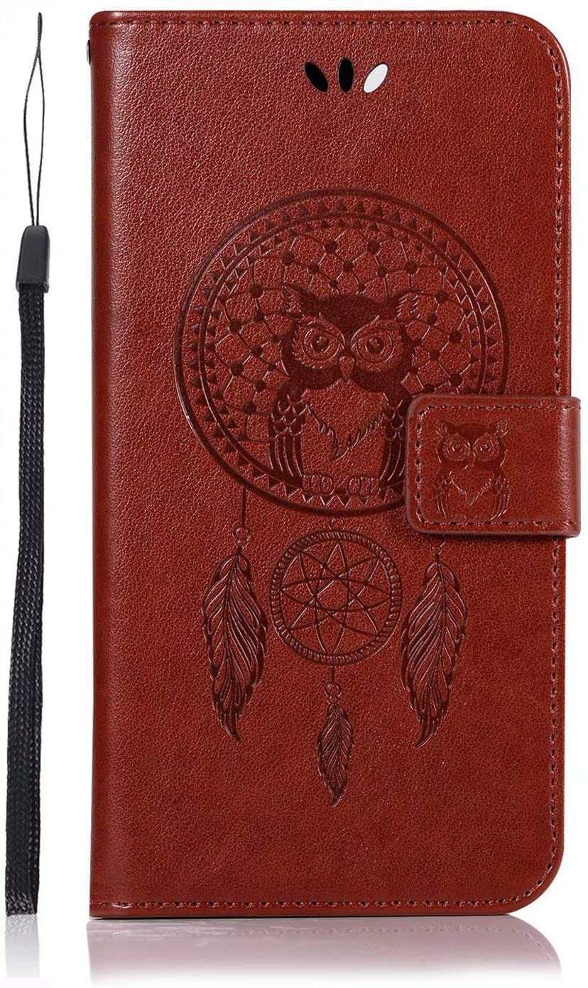for Samsung Galaxy Note 10 Case, Shockproof PU Leather Flip Case Notebook Wallet Cover Embossed Cute