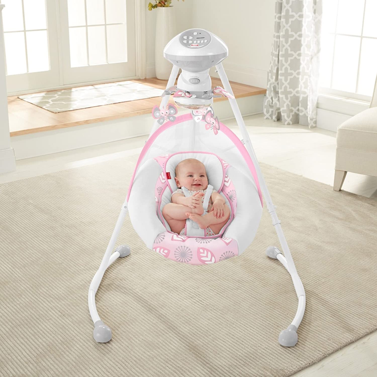 Fisher-Price Deluxe Cradle 'n Swing- Surreal Serenity - Soothing Baby Swing With Two Swinging Motion