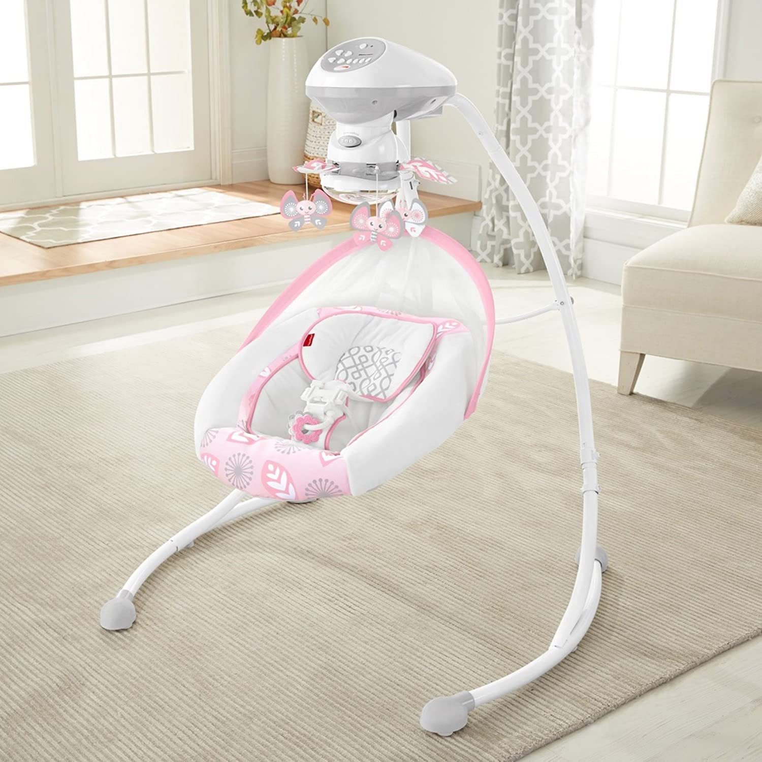 Fisher-Price Deluxe Cradle 'n Swing- Surreal Serenity - Soothing Baby Swing With Two Swinging Motion