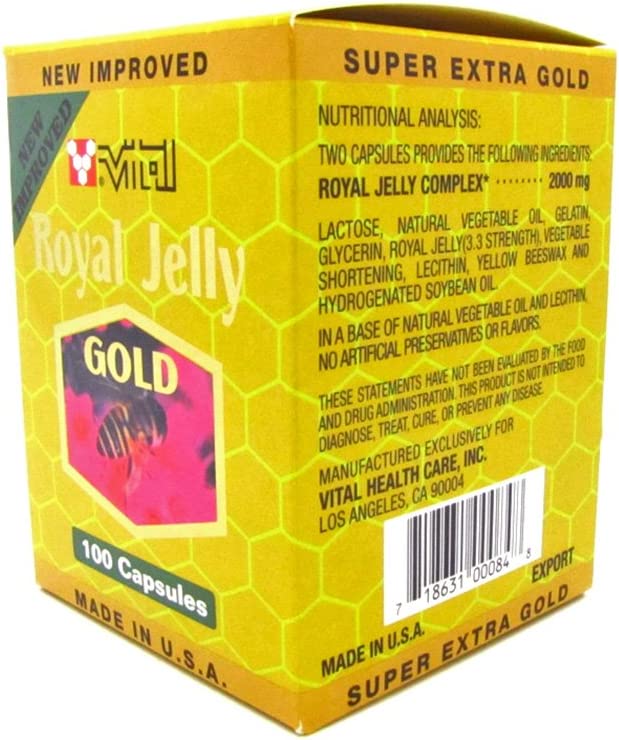 New Improved Super Extra Gold Royal Jelly 100 Capsules