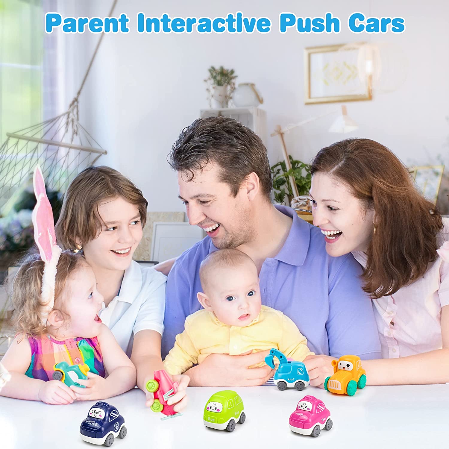 Bamamon Baby Car Toy Sets with Play Mat/Storage Bag , Toys for 1 2 3 Year Old Boys Girls Baby Fricti