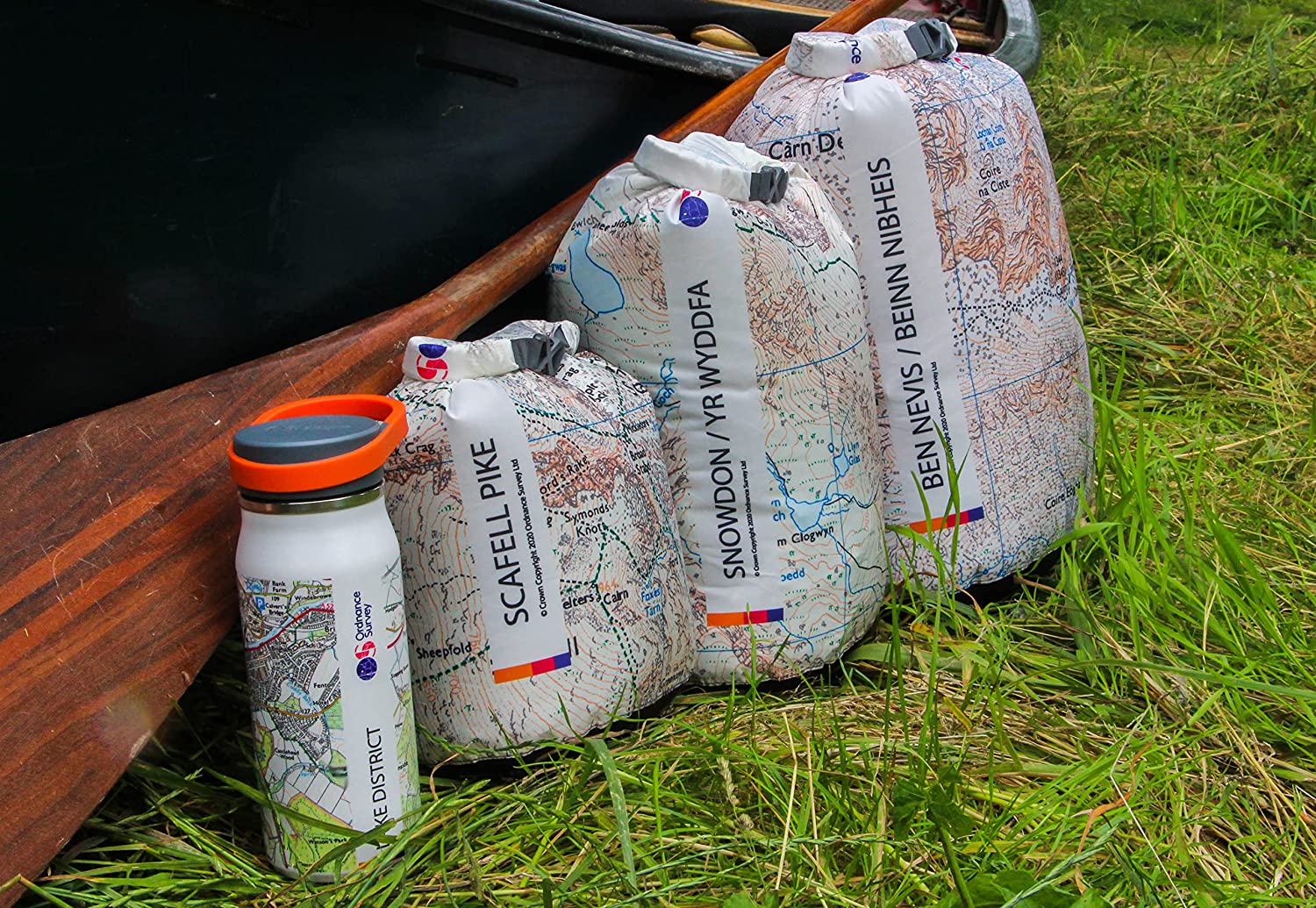 Ordnance Survey 3-Peaks Print Ultralight Dry Bag Multi-Pack with Fully Taped Seams - Scafell Pike (5