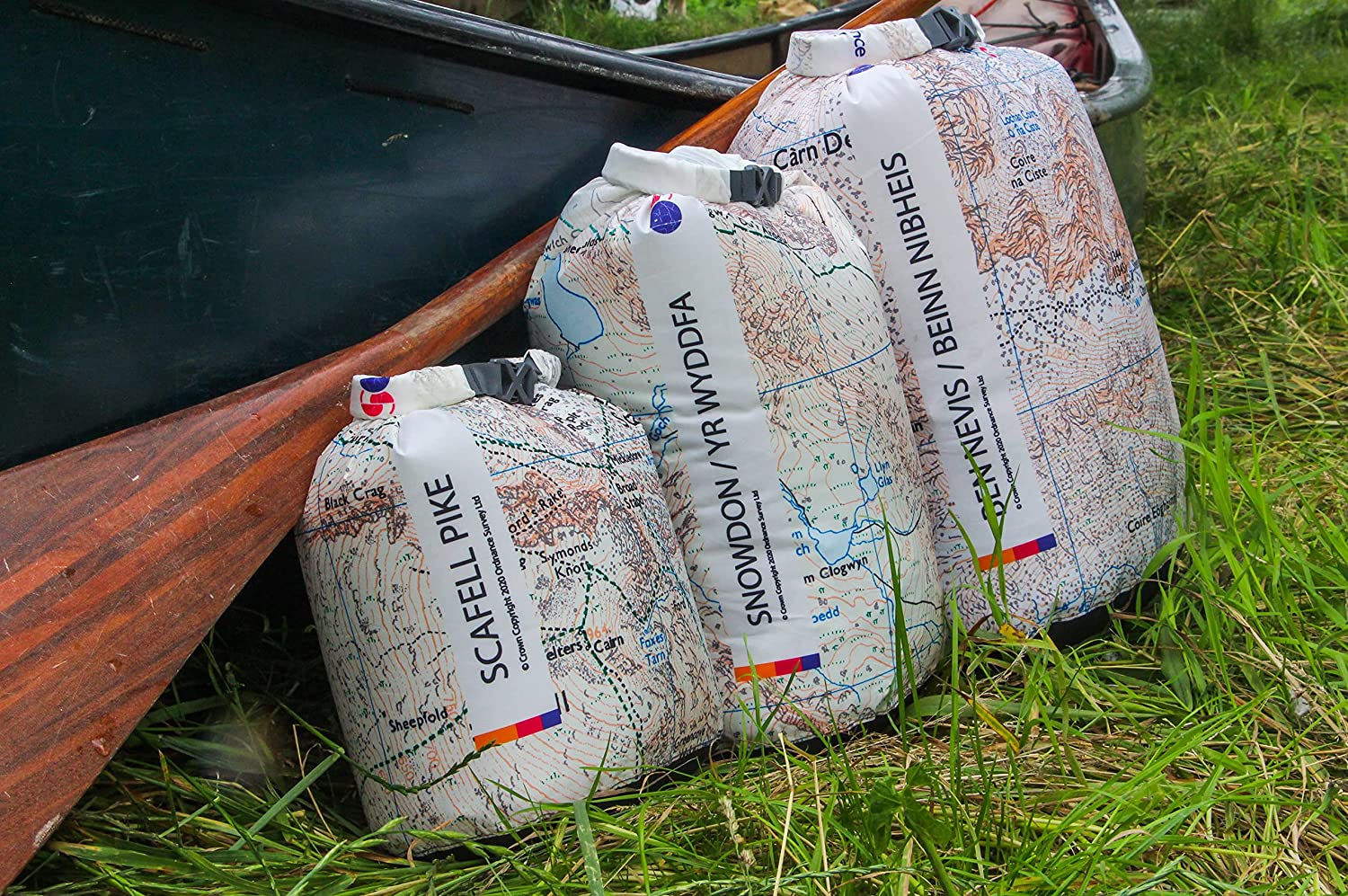 Ordnance Survey 3-Peaks Print Ultralight Dry Bag Multi-Pack with Fully Taped Seams - Scafell Pike (5