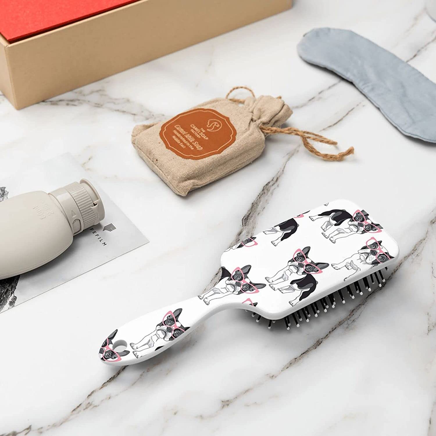 TUIFYBCO French Bulldogs Hair Brush, Air Cushion Comb for Women Men Kids, Nylon Hair Brush for Detan