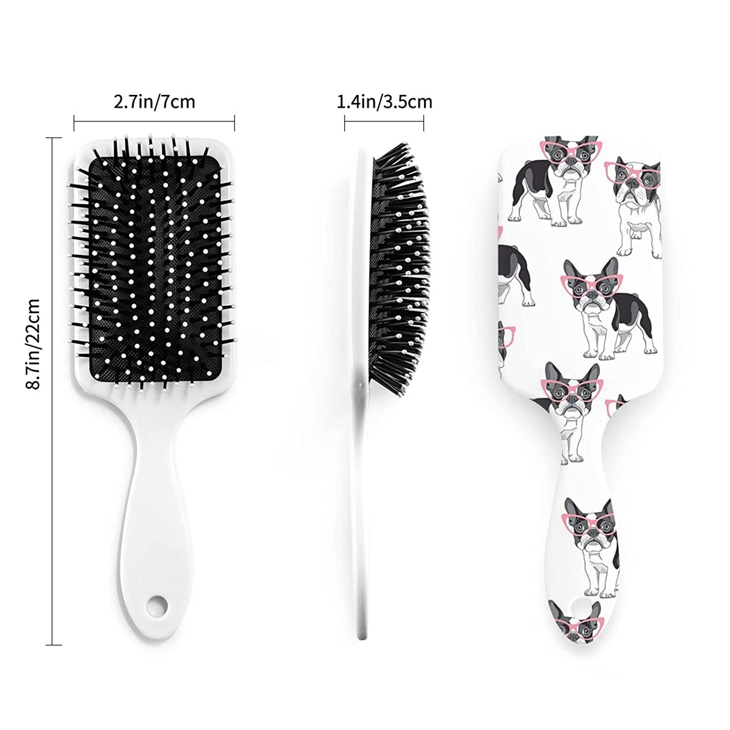 TUIFYBCO French Bulldogs Hair Brush, Air Cushion Comb for Women Men Kids, Nylon Hair Brush for Detan