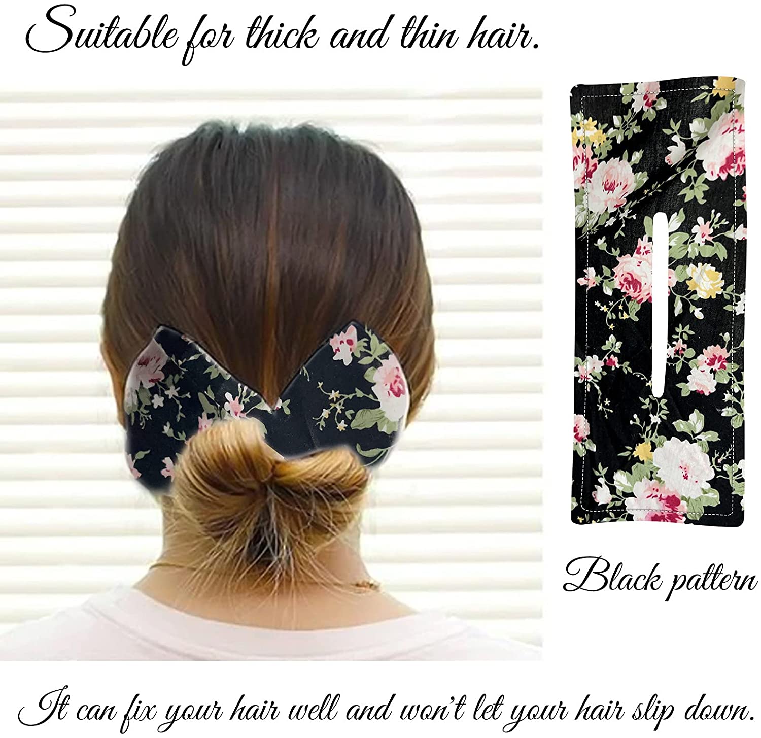 GZMMYI Deft Bun Hair Bun Maker Multicolor Cloth Magic Clip French Twist Hairstyle Donut Bun Hairstyl