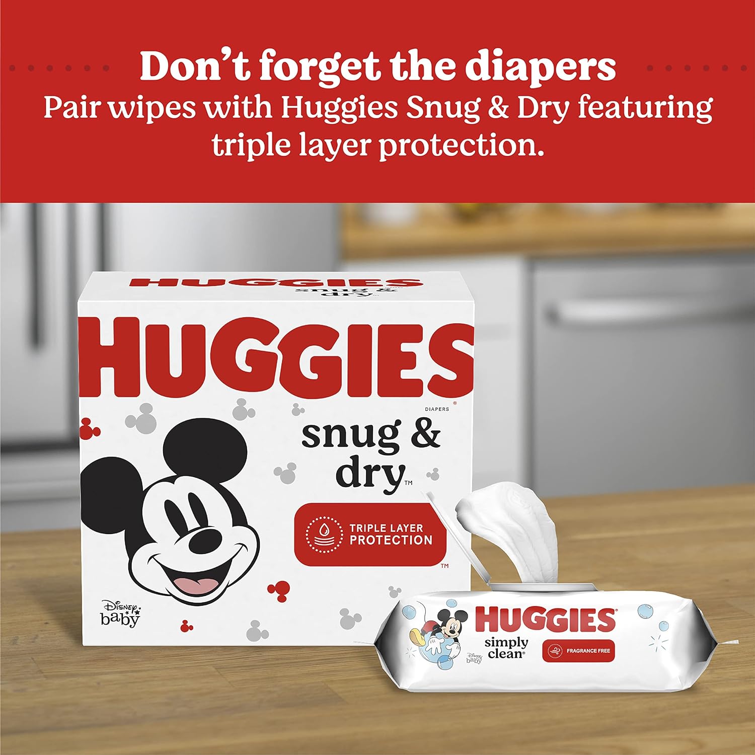 Baby Wipes, Unscented, Huggies Simply Clean Fragrance-Free Baby Diaper Wipes, 1 Flip-Top Pack (64 Wi