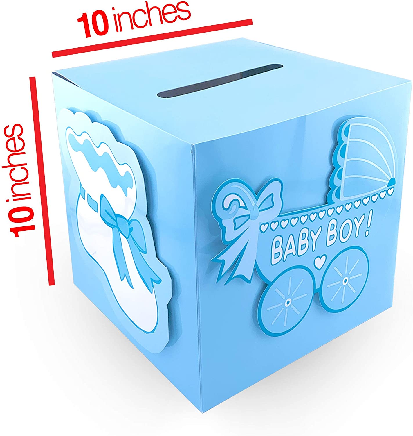 Adorox 3D Version Baby Shower Wishing Well Card Box Decoration (Boy)