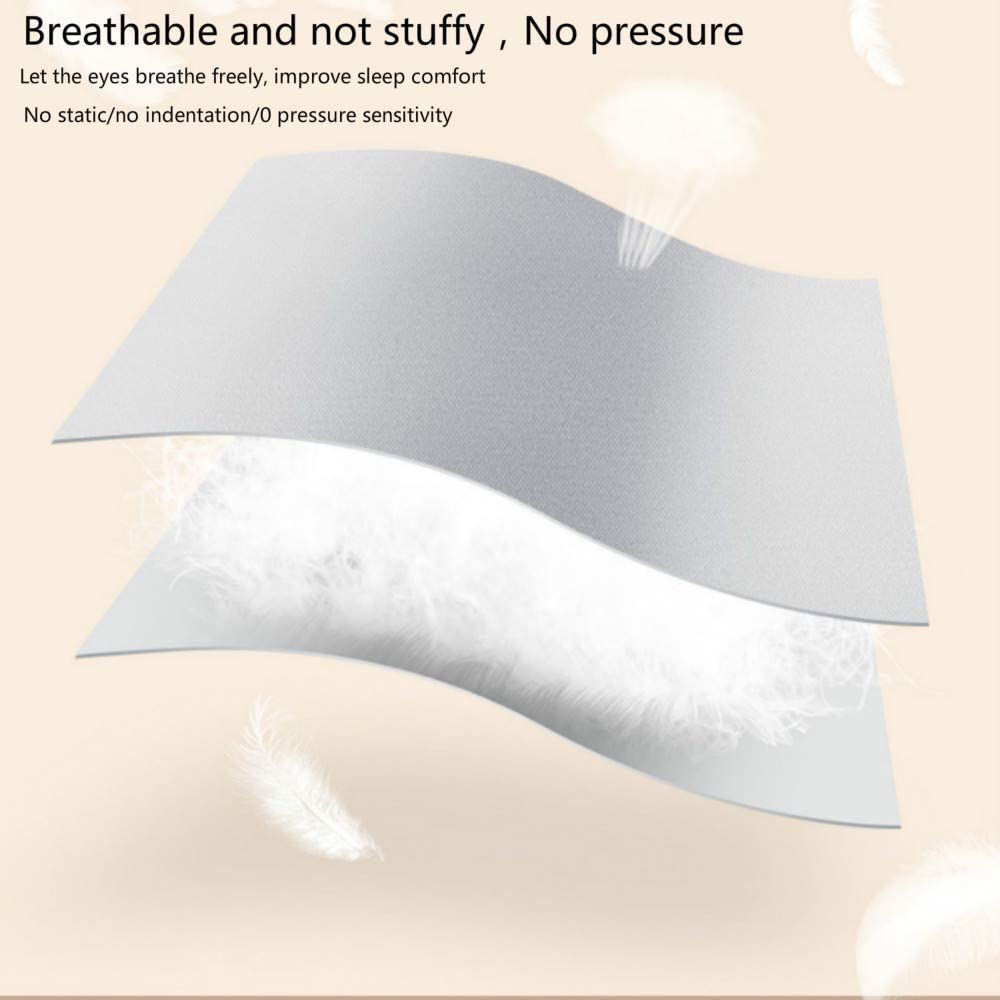 Silk sleeping eye blindfold with the same color storage bag, double-layer silk filled eye mask and e