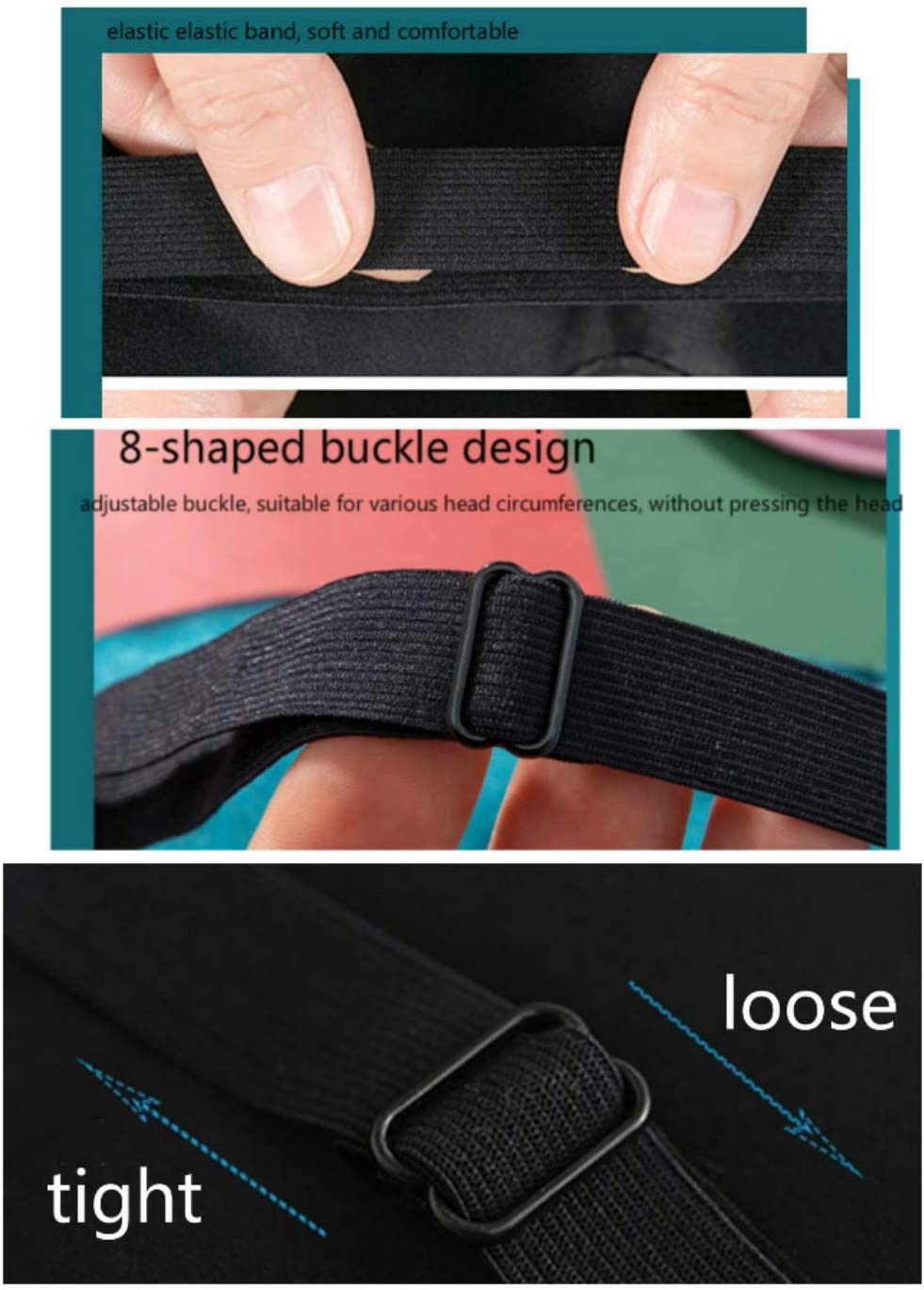 Silk sleeping eye blindfold with the same color storage bag, double-layer silk filled eye mask and e