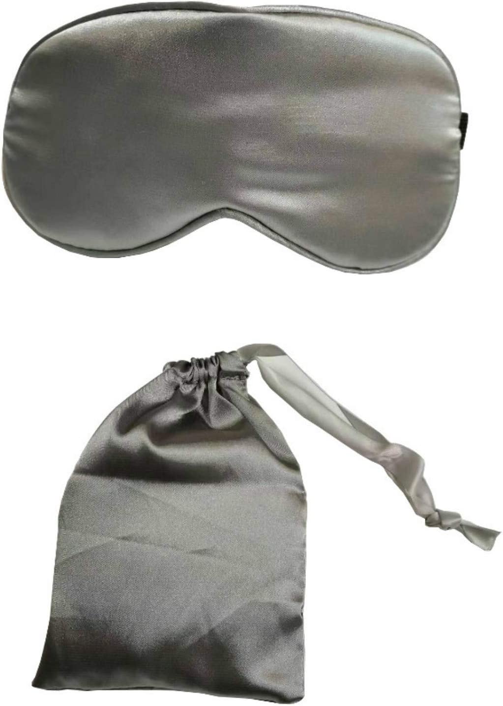Silk sleeping eye blindfold with the same color storage bag, double-layer silk filled eye mask and e