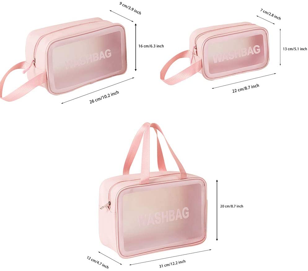 TABITORA Toiletry Carry Pouch Portable Makeup Bag Organizing Makeup Bag Organizer Case Waterproof Pi