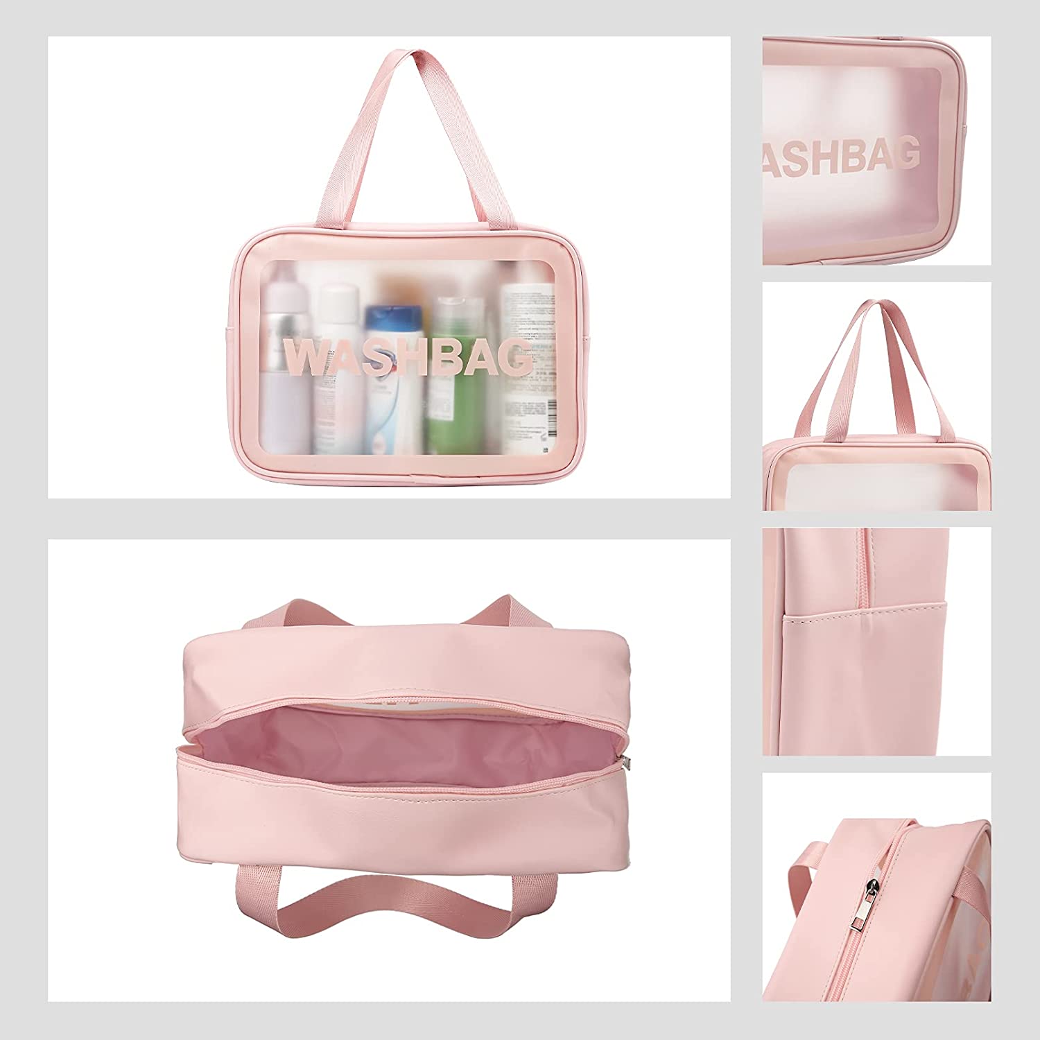 TABITORA Toiletry Carry Pouch Portable Makeup Bag Organizing Makeup Bag Organizer Case Waterproof Pi